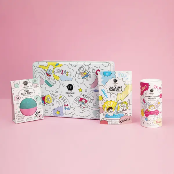 TIN SET - FOAMING BATH SALTS - BATH BOMB - CRACKLING BATH SALTS