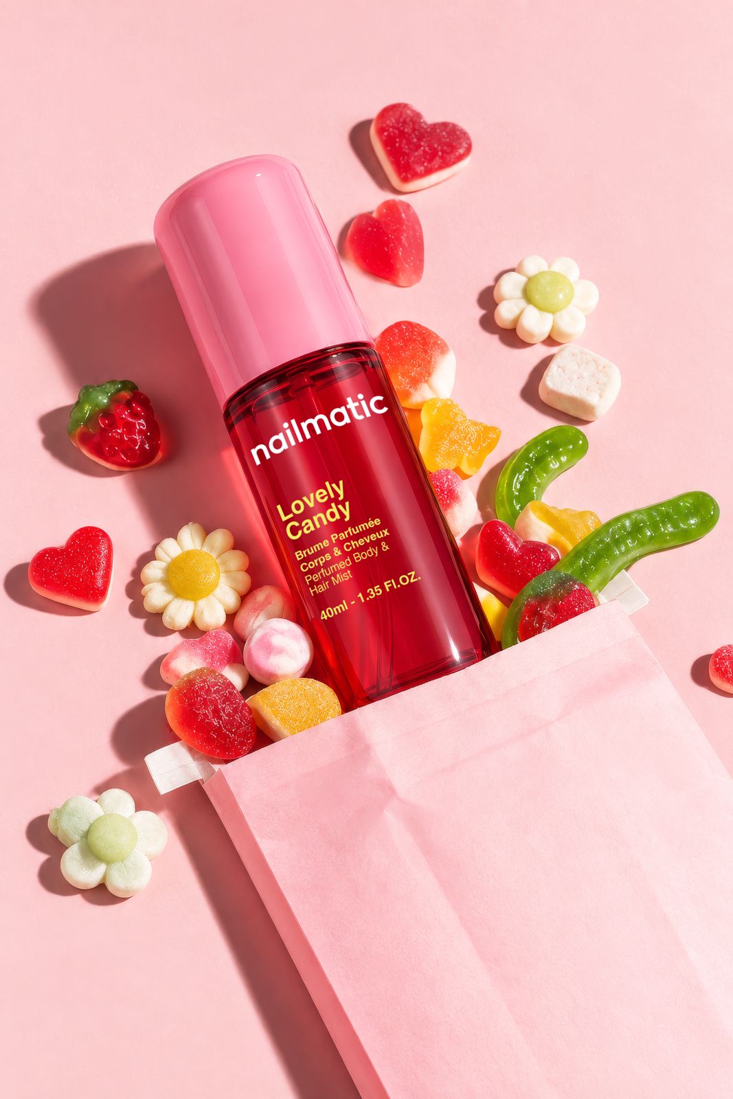 BODY AND HAIR MIST LOVELY CANDY 40ML NAILMATIC – Image 3